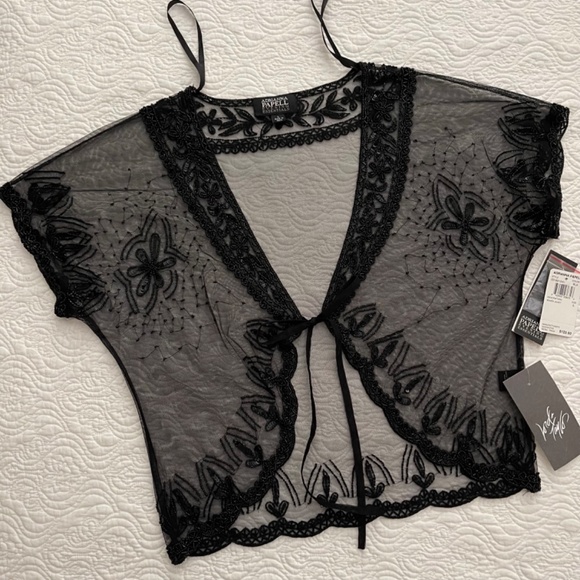 NWT Adrianna Papell Beaded Jacket - Size Large - Picture 4 of 14